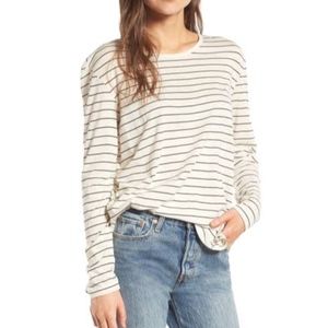 Striped Long Sleeve Shirt / BP Side Slit Tee